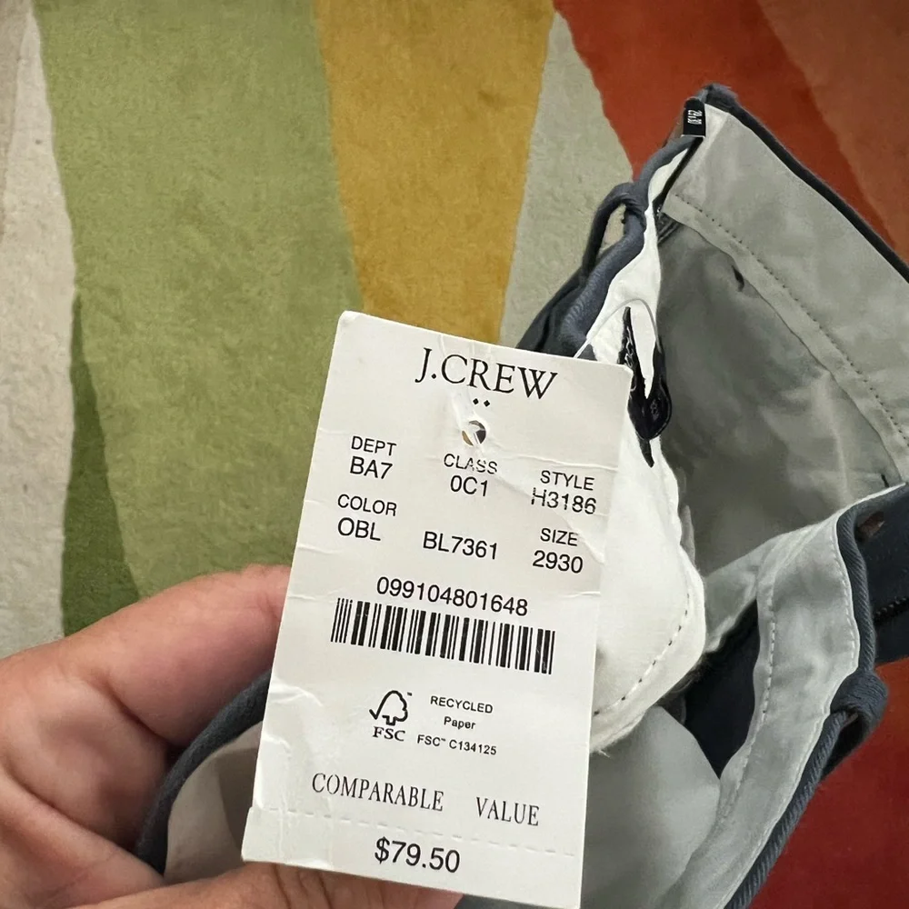 NWT Jcrew chino pants blue